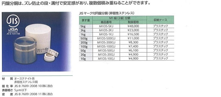 2021年最新入荷 大正天びん 新光電子 JISマーク付 基準分銅型円筒分銅